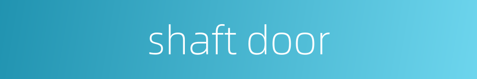 shaft door的同义词