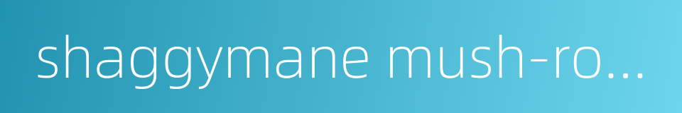 shaggymane mush-room的同义词