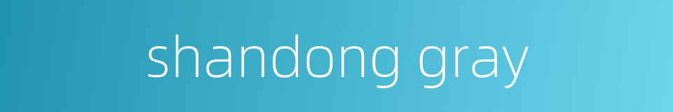 shandong gray的同义词
