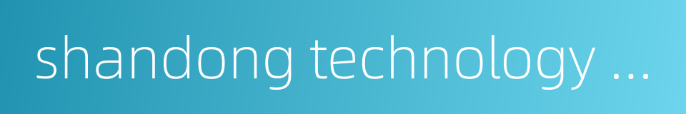 shandong technology and business university的同义词