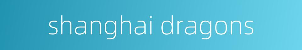 shanghai dragons的同义词
