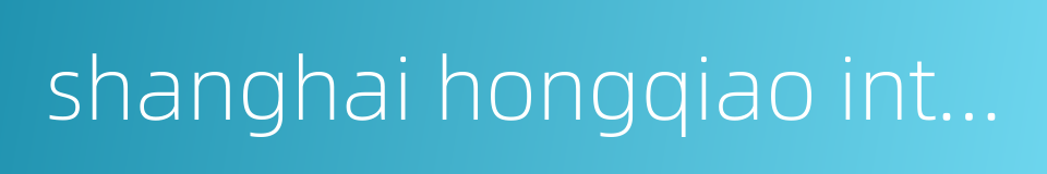 shanghai hongqiao international airport的同义词