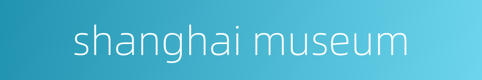 shanghai museum的同义词