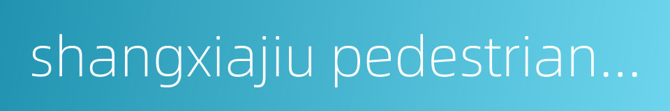 shangxiajiu pedestrian street的同义词