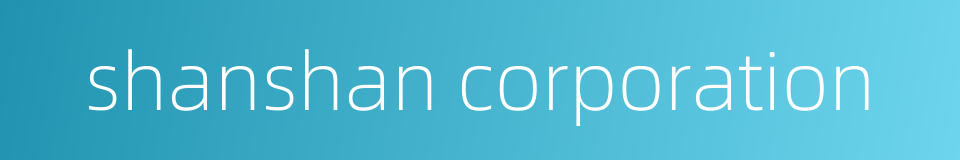 shanshan corporation的同义词