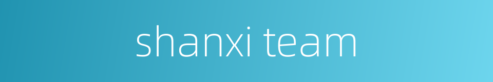 shanxi team的同义词