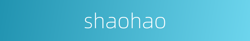 shaohao的同义词