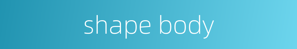 shape body的同义词