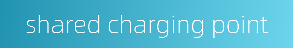 shared charging point的同义词