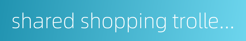 shared shopping trolleys的同义词