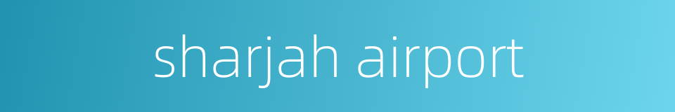 sharjah airport的同义词