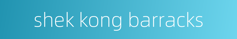 shek kong barracks的同义词