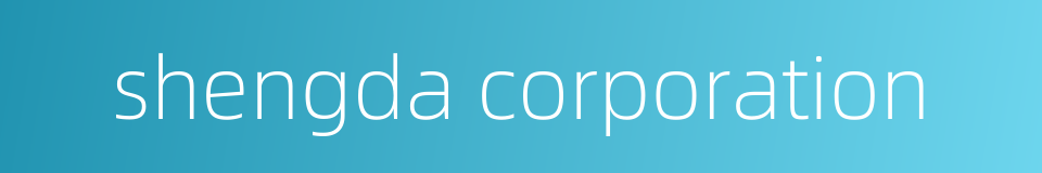 shengda corporation的同义词