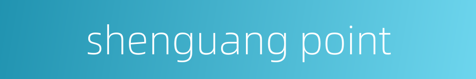 shenguang point的同义词