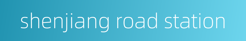 shenjiang road station的同义词