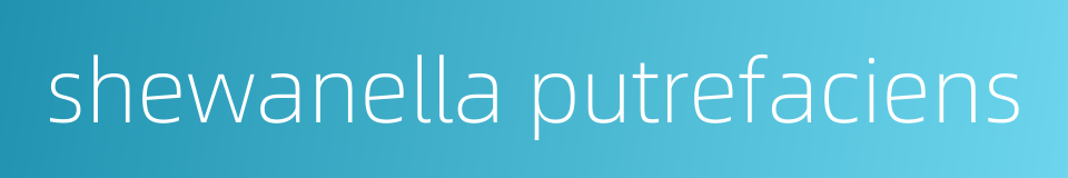 shewanella putrefaciens的同义词