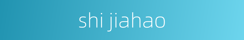 shi jiahao的同义词