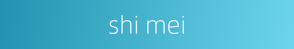 shi mei的同义词