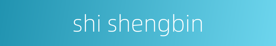 shi shengbin的同义词