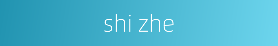 shi zhe的同义词