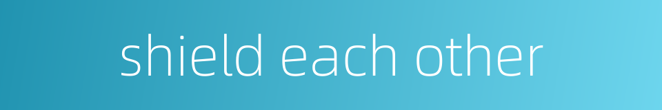 shield each other的同义词