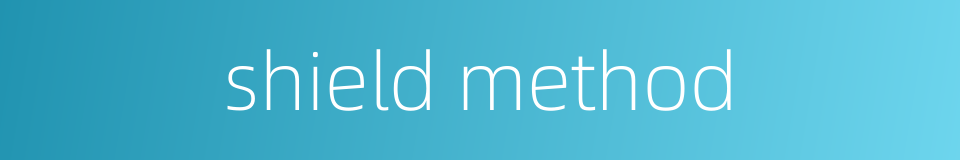 shield method的同义词