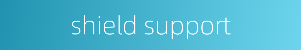 shield support的同义词
