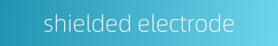 shielded electrode的同义词