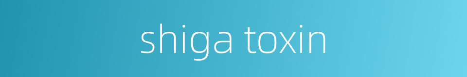 shiga toxin的同义词