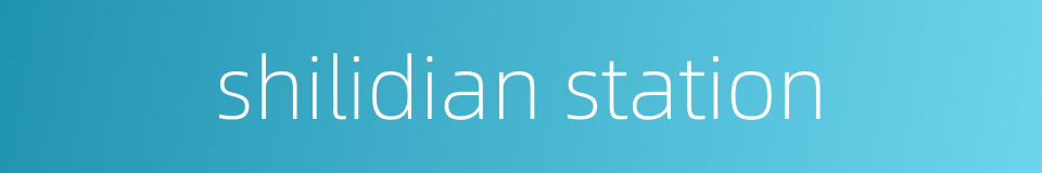 shilidian station的同义词