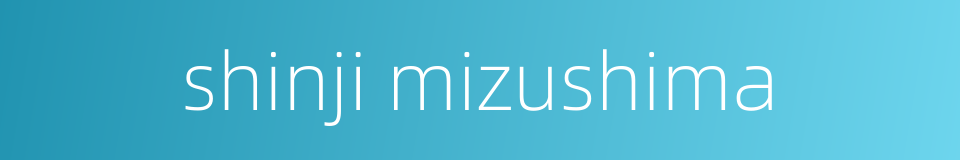 shinji mizushima的同义词