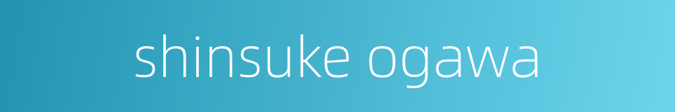 shinsuke ogawa的同义词