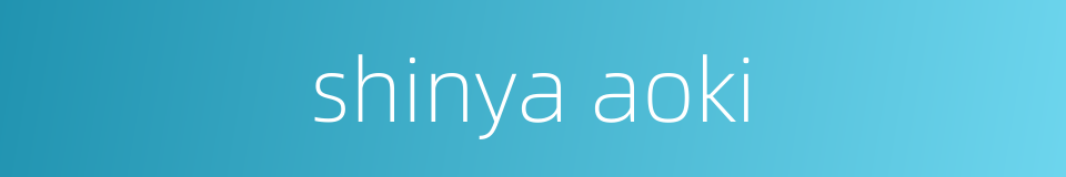 shinya aoki的同义词