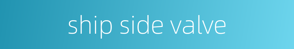ship side valve的同义词