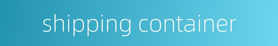 shipping container的同义词
