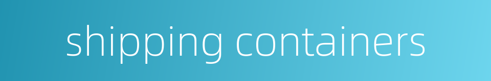 shipping containers的同义词