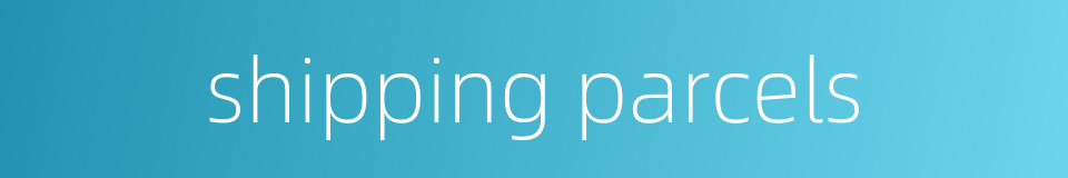 shipping parcels的同义词