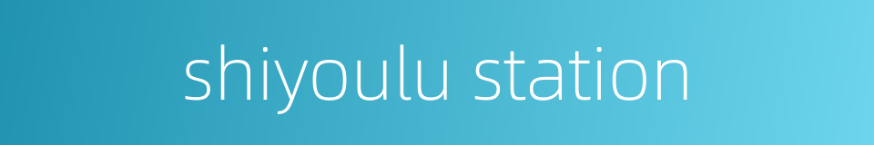 shiyoulu station的同义词