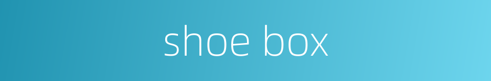 shoe box的同义词
