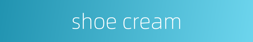 shoe cream的同义词