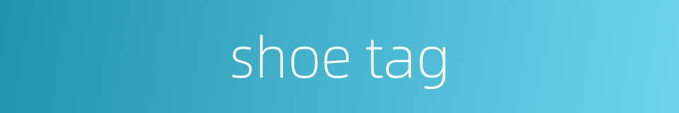 shoe tag的同义词