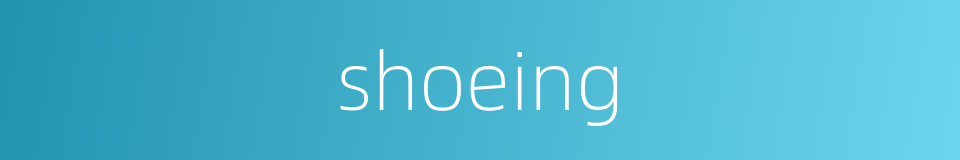 shoeing的同义词
