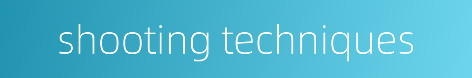 shooting techniques的同义词