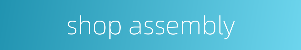 shop assembly的同义词