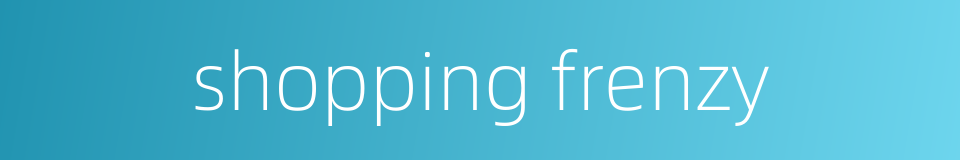 shopping frenzy的同义词