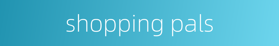 shopping pals的同义词