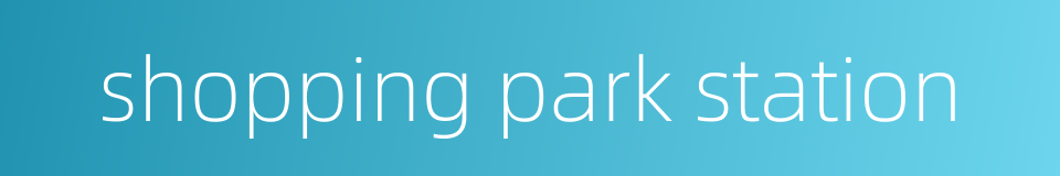 shopping park station的同义词