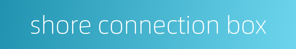 shore connection box的同义词