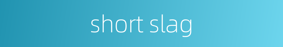 short slag的同义词