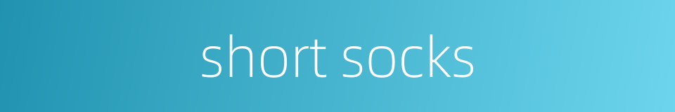short socks的同义词